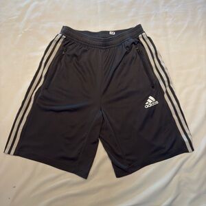 Adidas, small gray athletic shorts